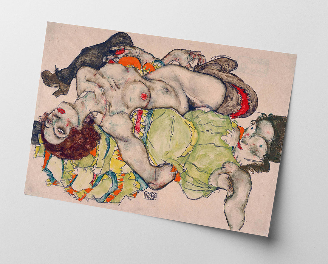 Egon Schiele - Sich liebende Frauen