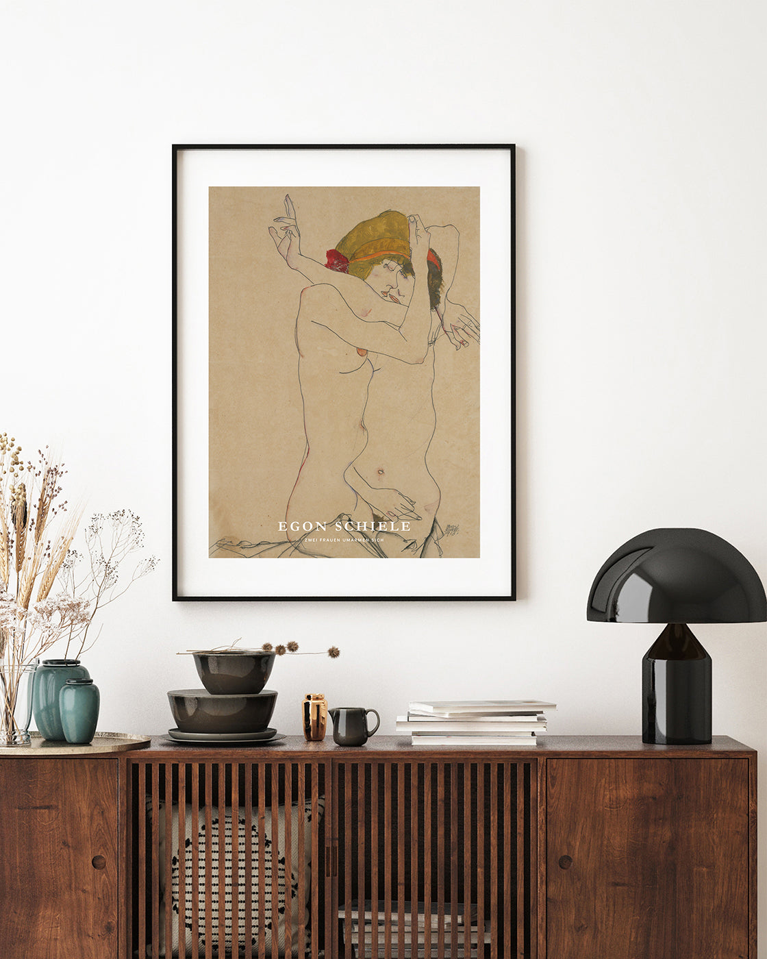 Egon Schiele - Museum-Poster II Zwei Frauen umarmen sich