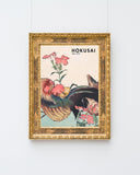 Katsushika Hokusai - Museum-Poster II Hahn, Henne und Nadeshiko
