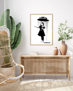 Banksy - Museum-Poster Mädchen im Regen