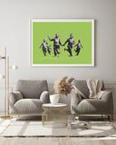 Banksy - Police officers in field Polizei-Offiziere auf grüner Wiese Street Art