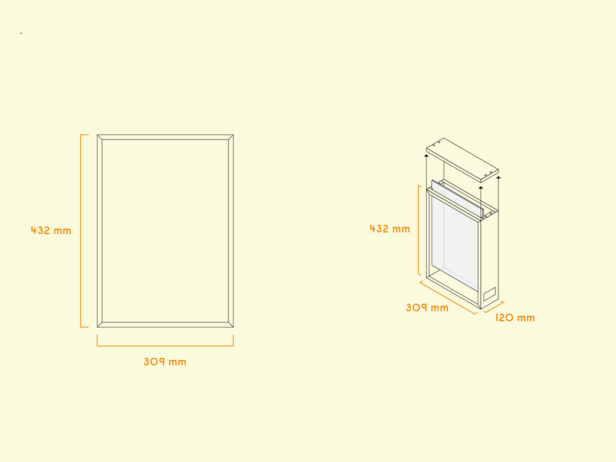 A3 Leuchtkasten für den Außenbereich