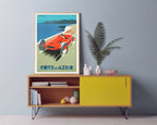 Pierre Fix-Masseau - Art Deco Werbeplakat - Rennfahren an der Côte d'Azur