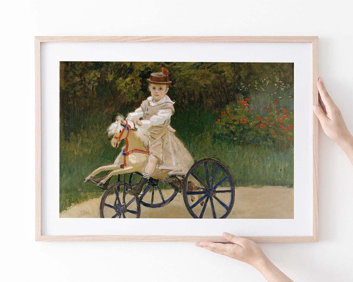 Claude Monet - Jean Monet auf seinem Pferderad (1872)