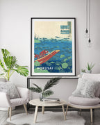 Katsushika Hokusai - Museum-Poster II Gedicht von Funya no Asayasu