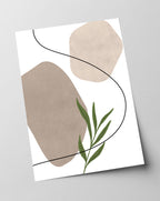 Blätter vor abstrakten Formen III