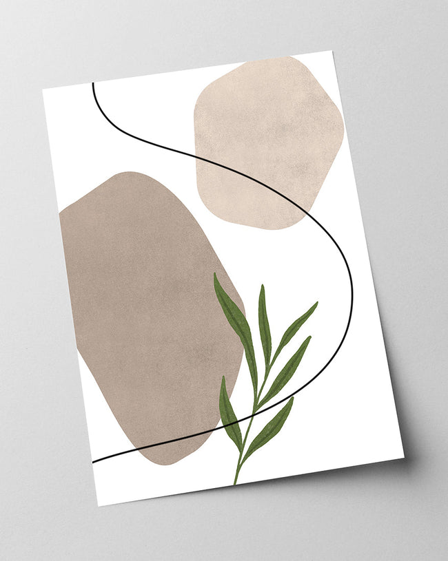 Blätter vor abstrakten Formen III Main Image