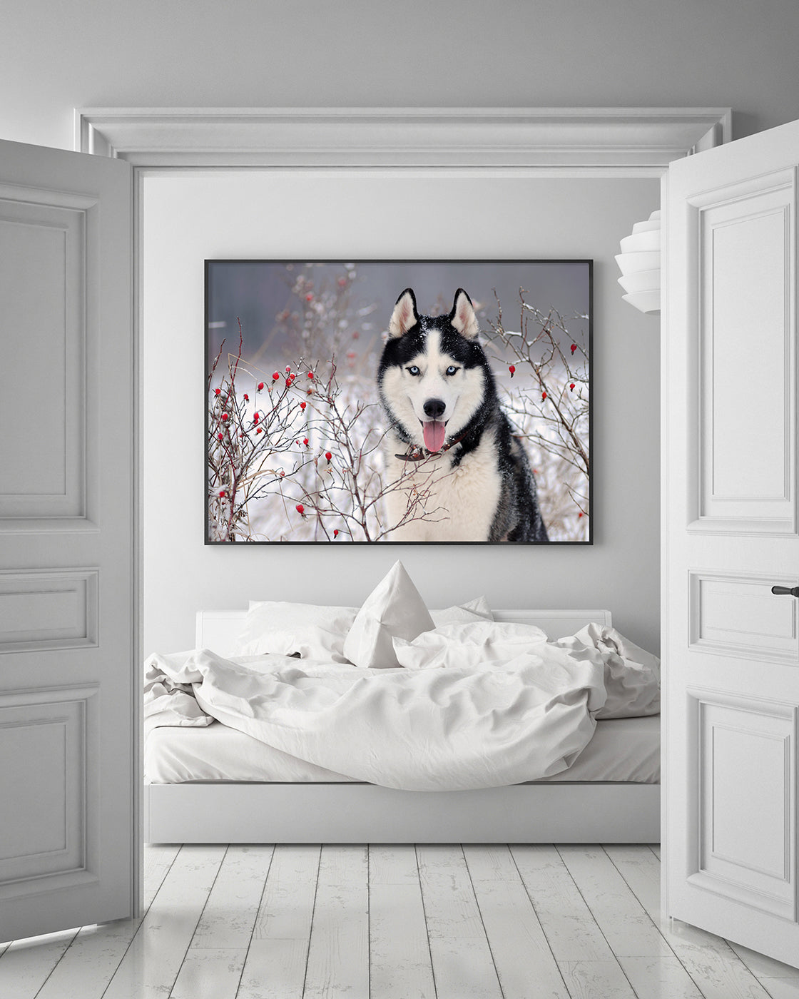 Husky im Winter