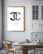 Zitat von Coco Chanel - Mode-Ikone - Schwarz-Weiß