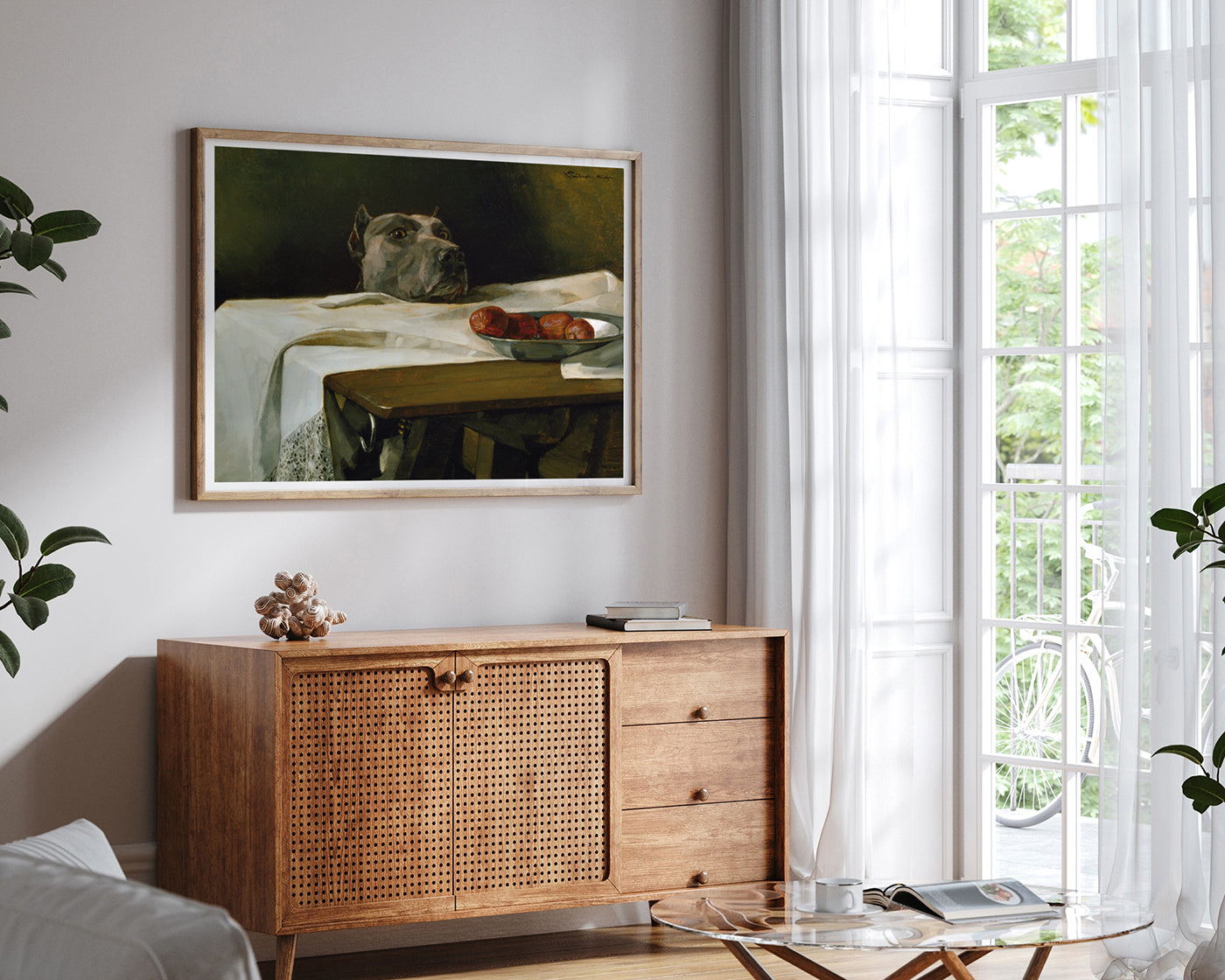 Wilhelm Trübner - Hund will Würstchen klauen