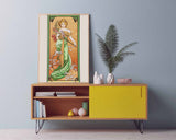 Alfons Mucha - Bohemian beauty in green dress