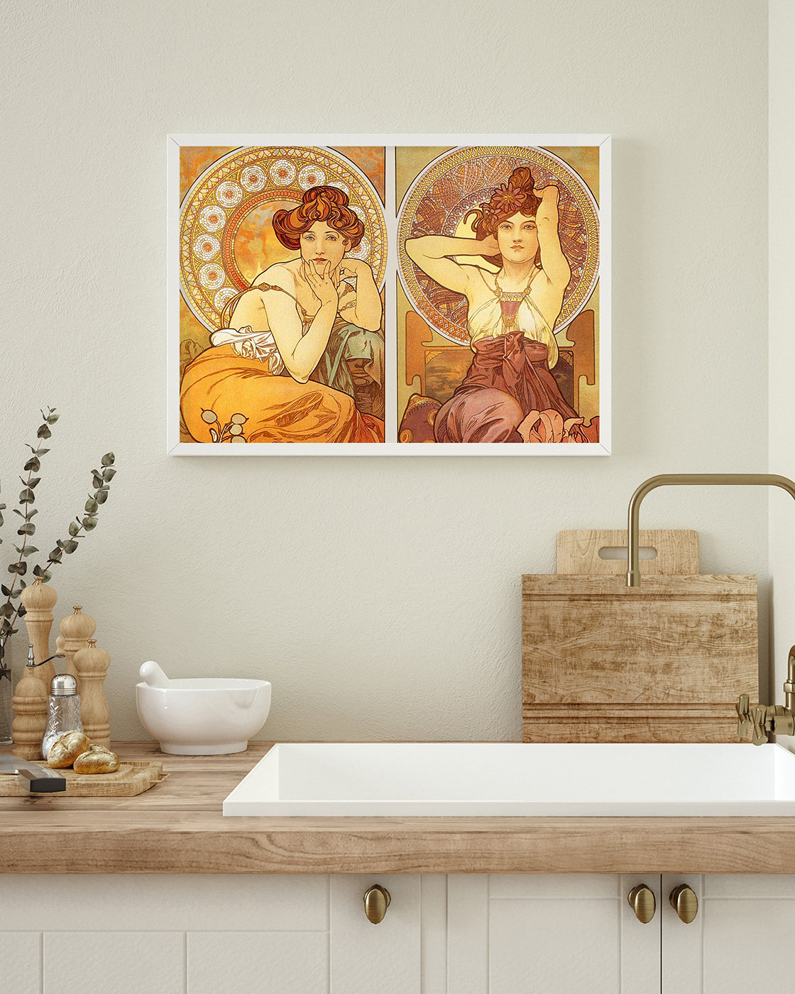 Alfons Mucha - mit zwei Frauen