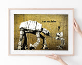 Banksy - AT-ST und AT-AT Star Wars I am your father Ich bin dein Vater