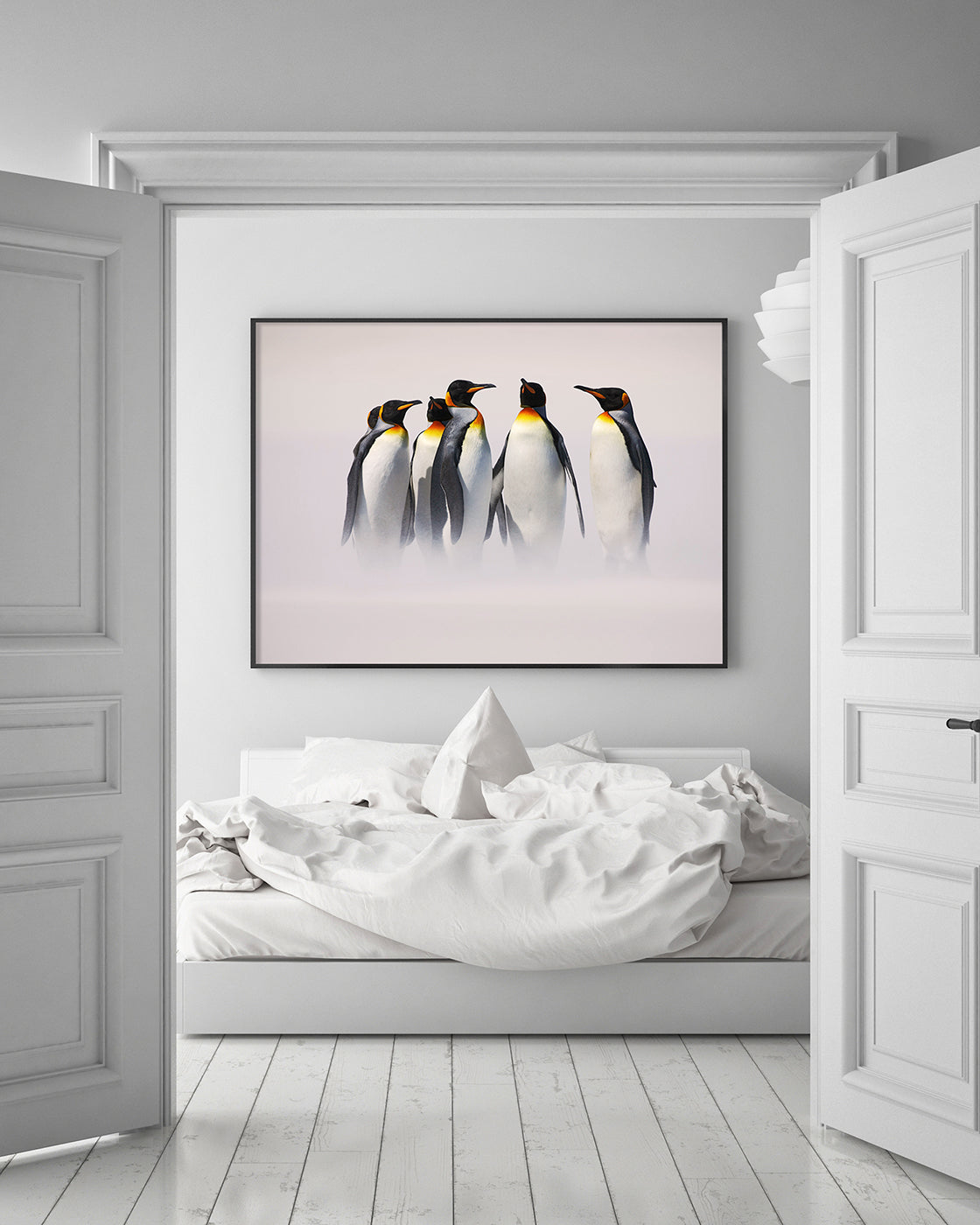Pinguine im Schnee
