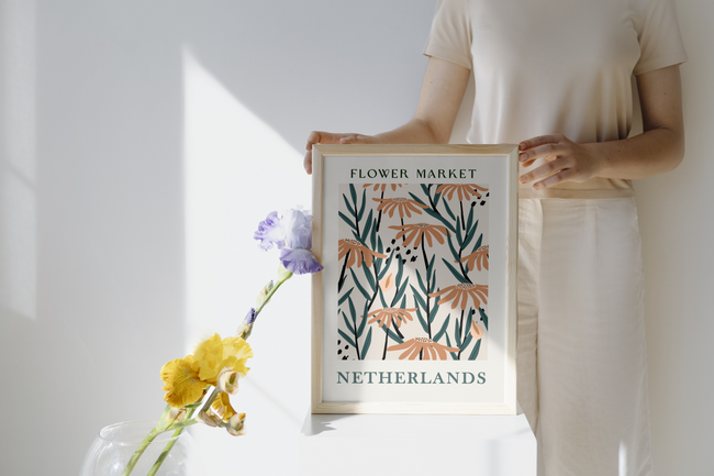 Netherlands Flower Market Poster Hover Image
