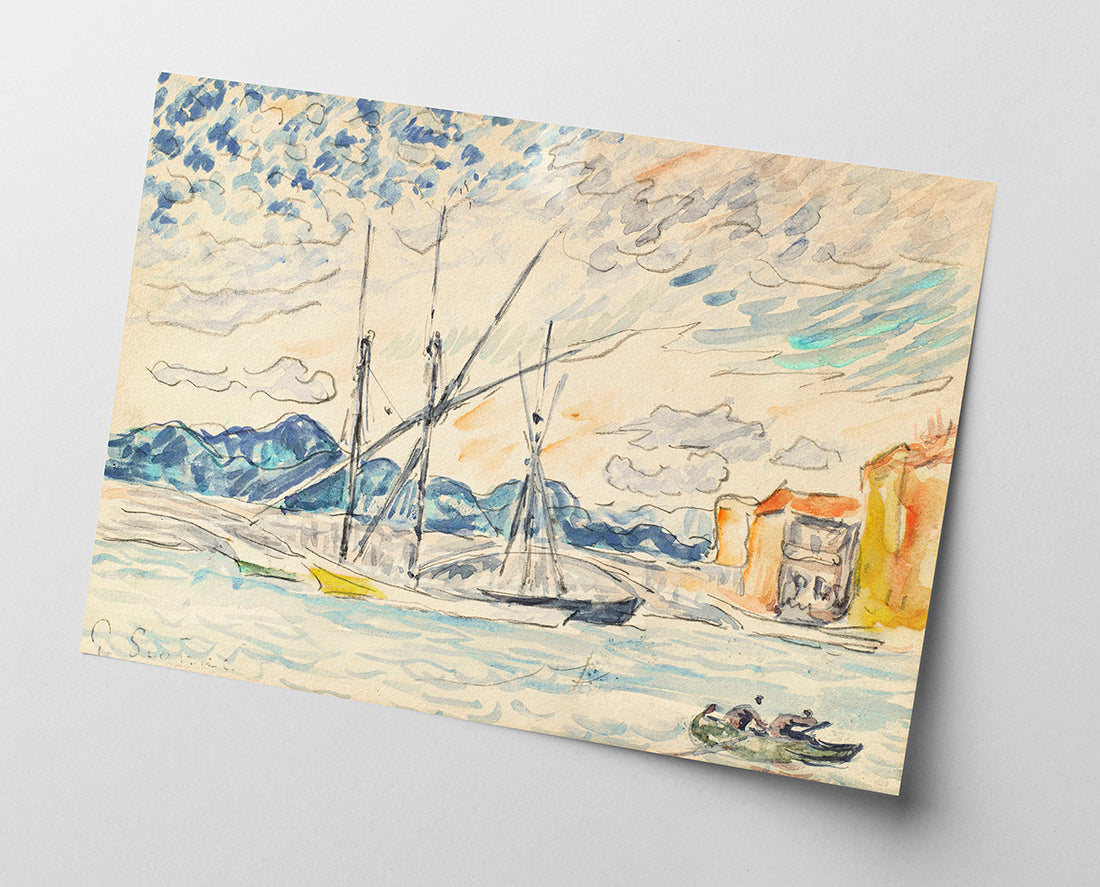 Paul Signac - SAINT-TROPEZ, TARTANES AU PORT