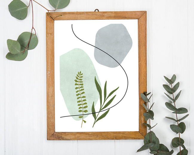 Blätter vor abstrakten Formen I Main Image