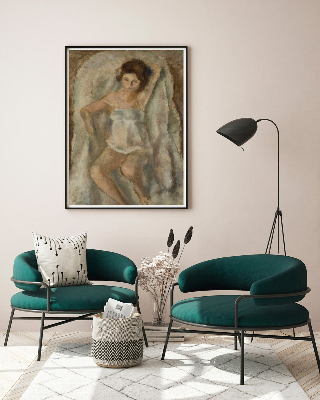 Jules Pascin - Liegende Frau im Nachhemd