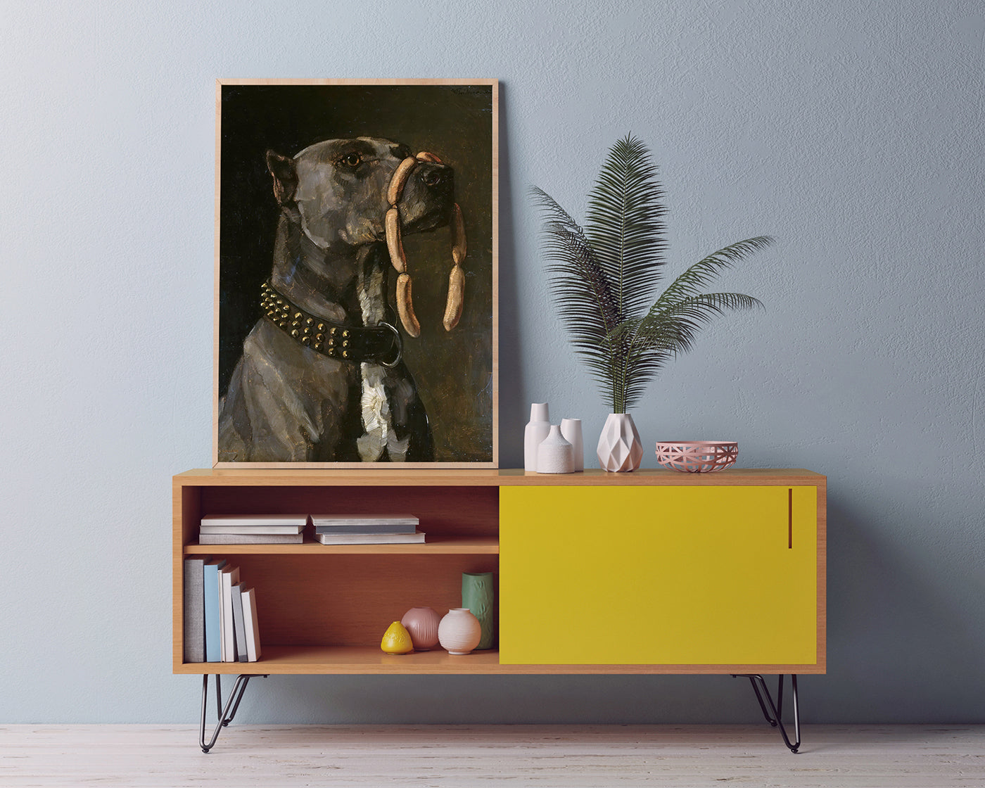 Wilhelm Trübner - Dogge mit Würsten