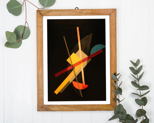 László Moholy Nagy - Abstrakte Formen auf schwarzem Hintergrund Main Image