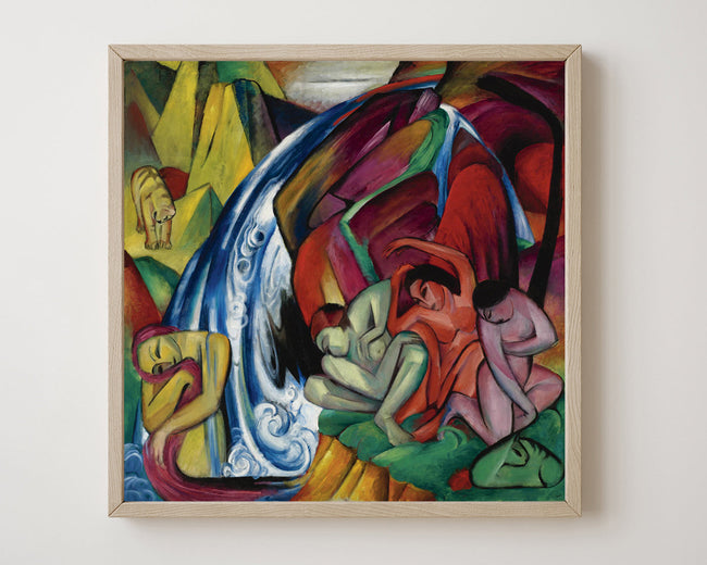 Franz Marc - Der Wasserfall (Frauen unter einem Wasserfall) (1912) Main Image