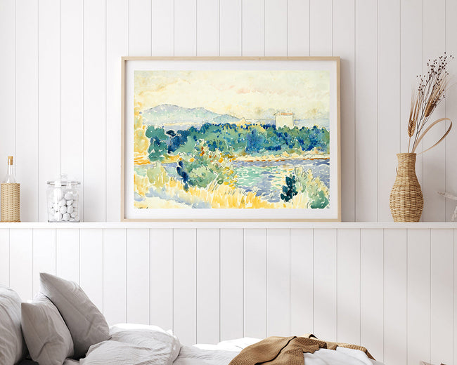 Henri-Edmond-Kreuz - Mediterrane Landschaft mit einem Weißen Haus Main Image