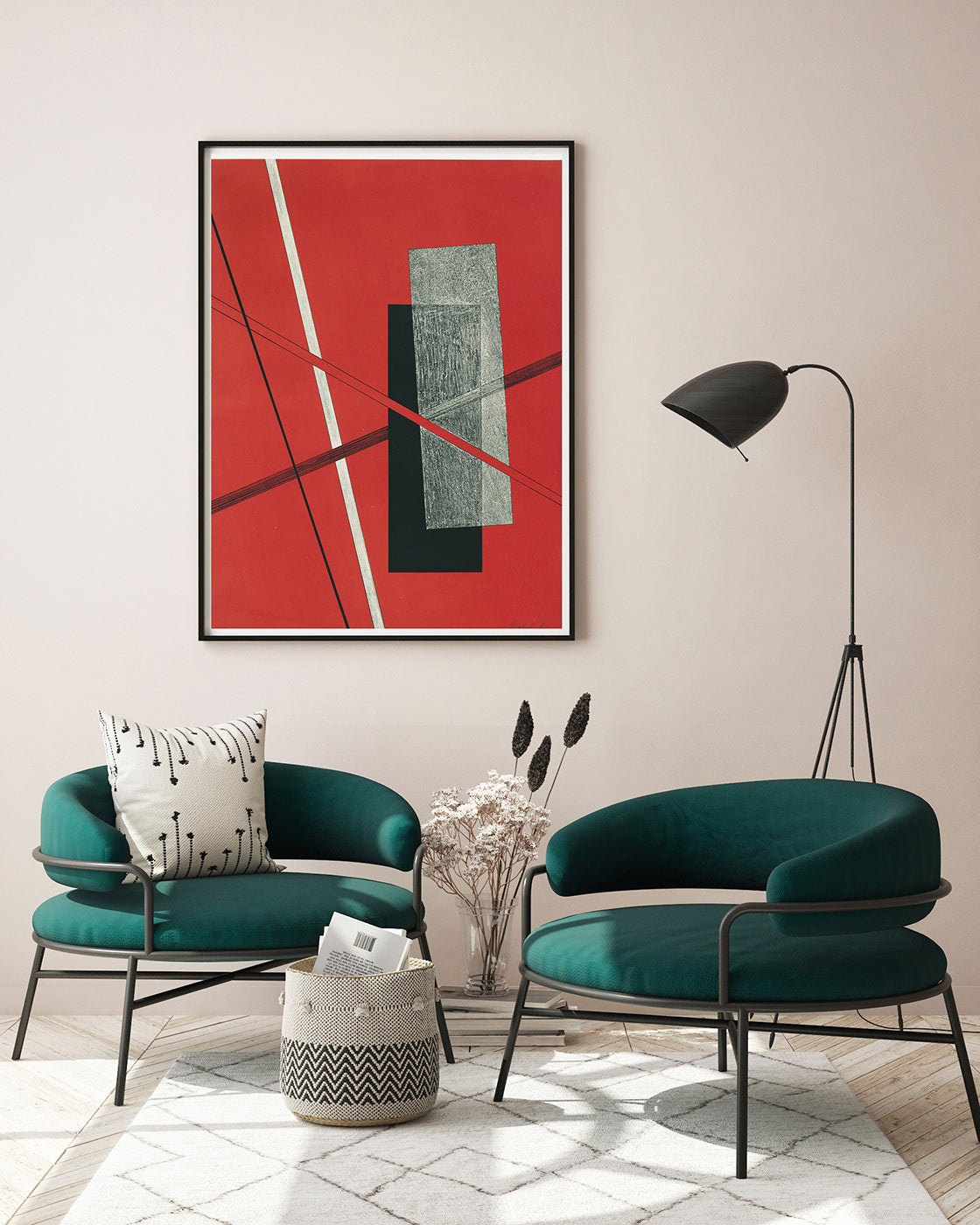 László Moholy Nagy - Abstrakte Szene in rot