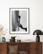 Rose im Schatten - Schwarz-Weiß