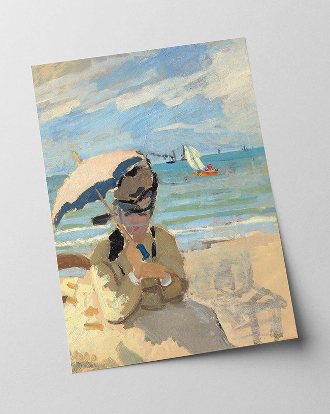 Claude Monet - Camille sitzt am Strand von Trouville Main Image