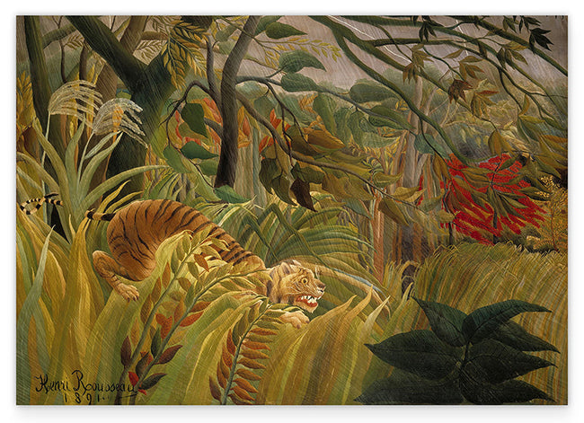 Henri Rousseau - Tiger vom tropischen Sturm überrascht Hover Image