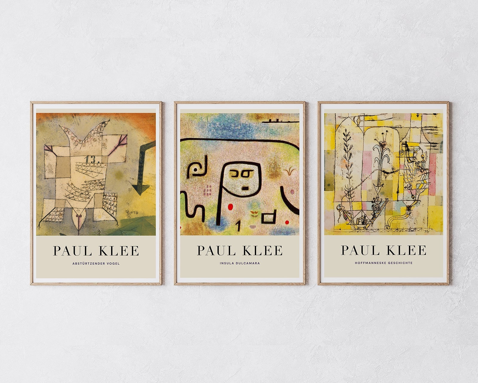 Set aus 3 Postern: "Szenen in gelb"