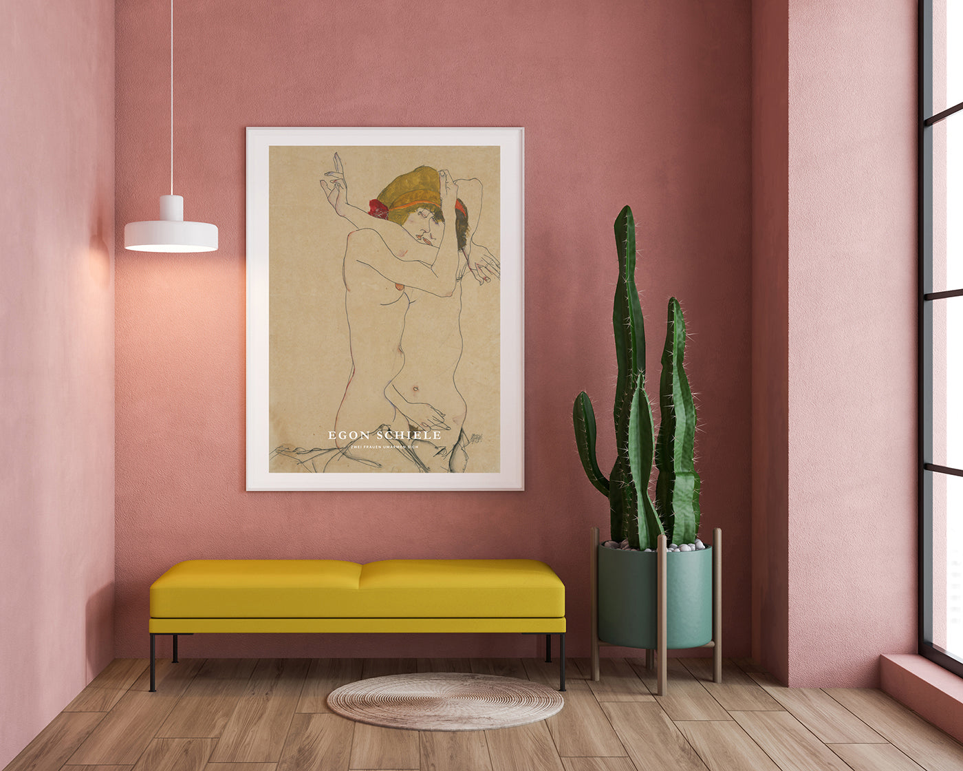 Egon Schiele - Museum-Poster II Zwei Frauen umarmen sich