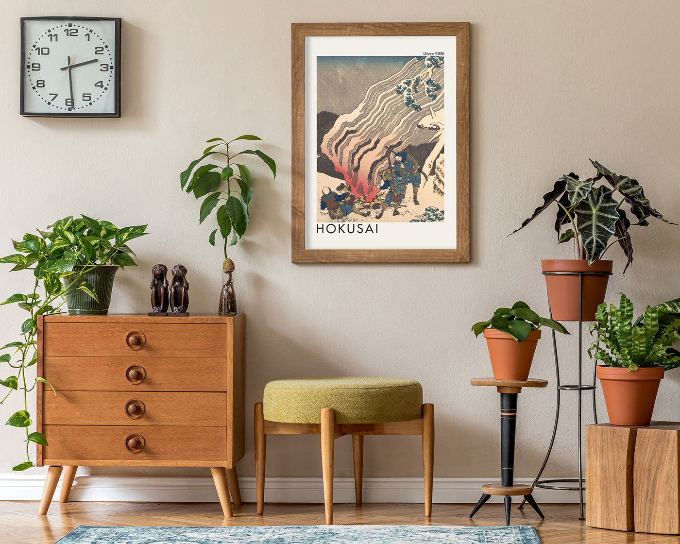 Katsushika Hokusai - Museum-Poster Gedicht von Minamoto no Muneyuki Ason