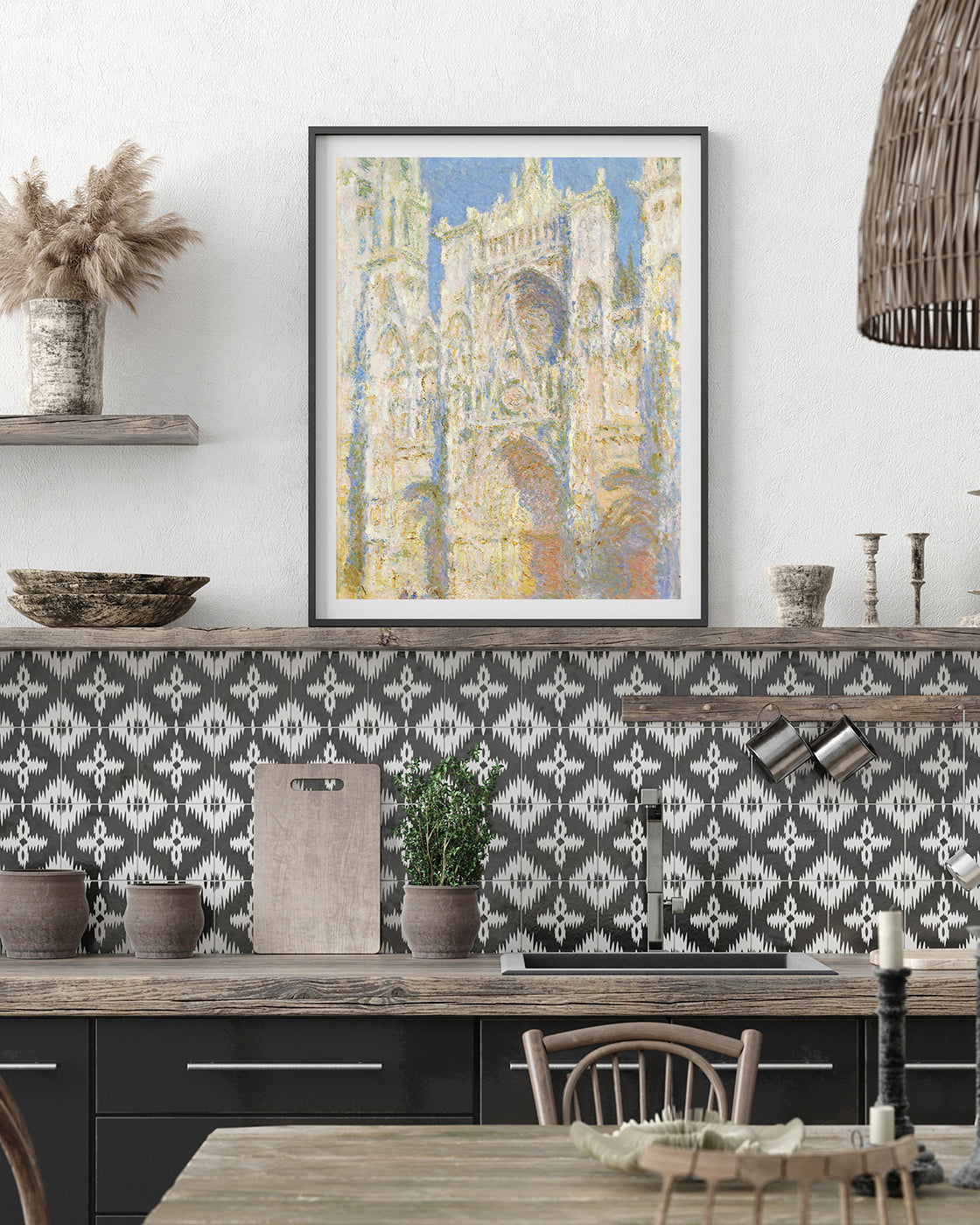 Claude Monet - Kathedrale von Rouen, West-Fassade, Sonnenlicht (1894)