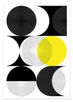 Kreise in verschiedenen Varianten - Gelb