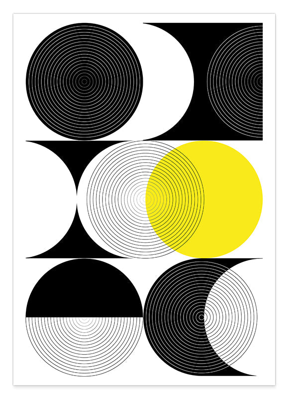 Kreise in verschiedenen Varianten - Gelb Hover Image