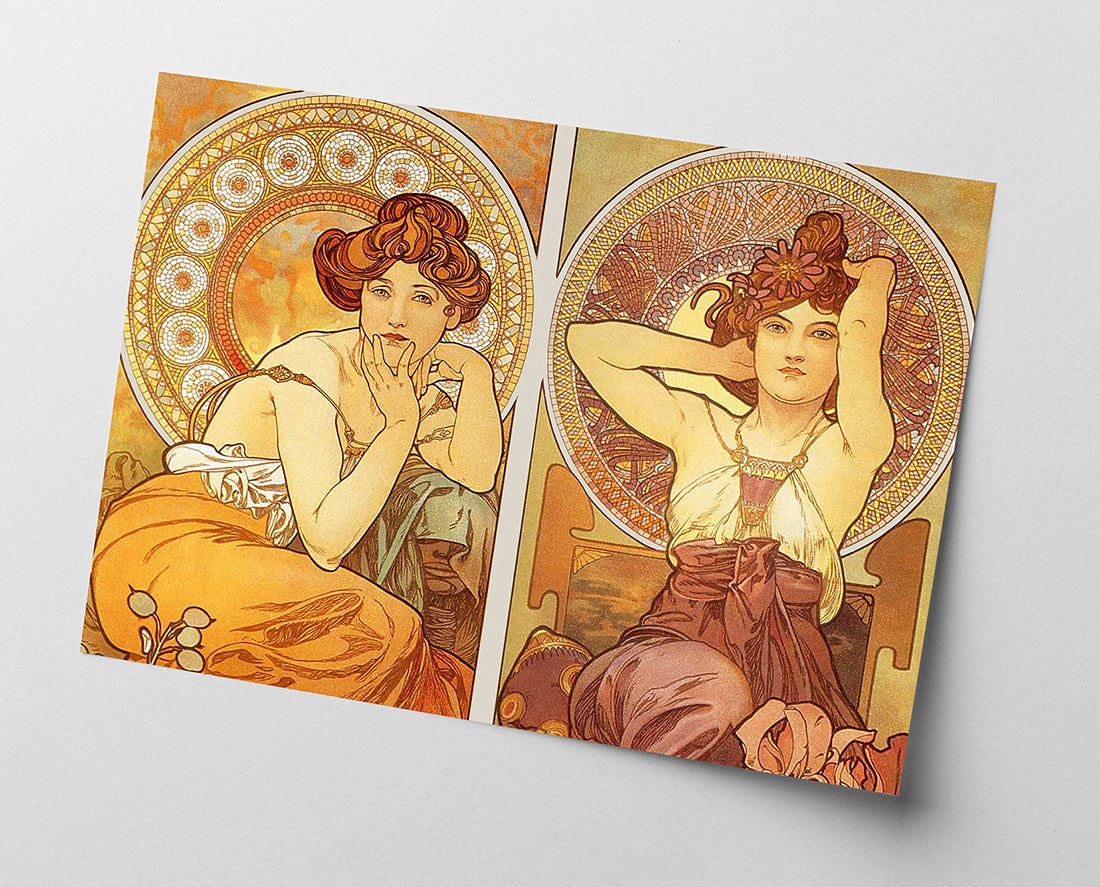 Alfons Mucha - mit zwei Frauen