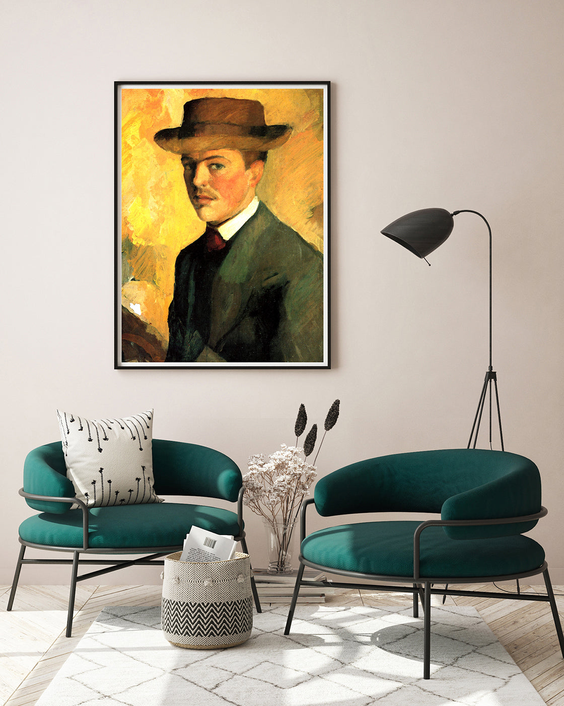 August Macke - Selbstportrait mit Hut