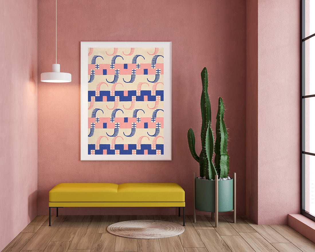 Paul Poiret zugeschrieben - Stoffdesign mit Streifen