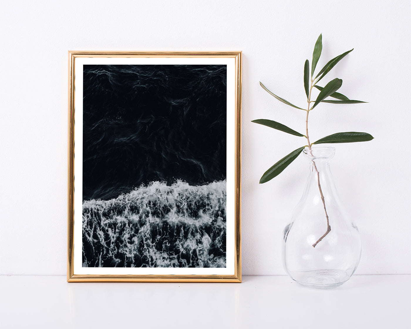 Brechende Wellen - Schwarz-Weiß