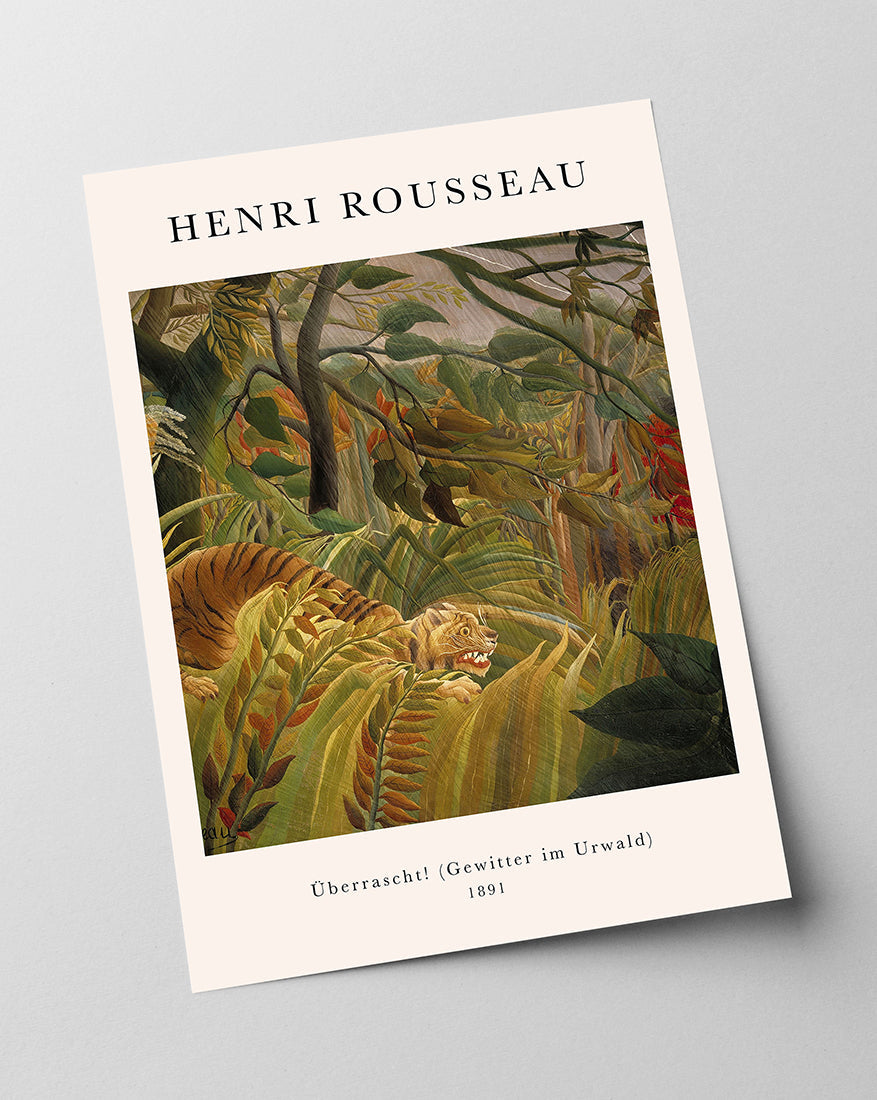 Henri Rousseau - Museum-Poster Überrascht! Gewitter im Urwald