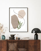 Blätter vor abstrakten Formen III