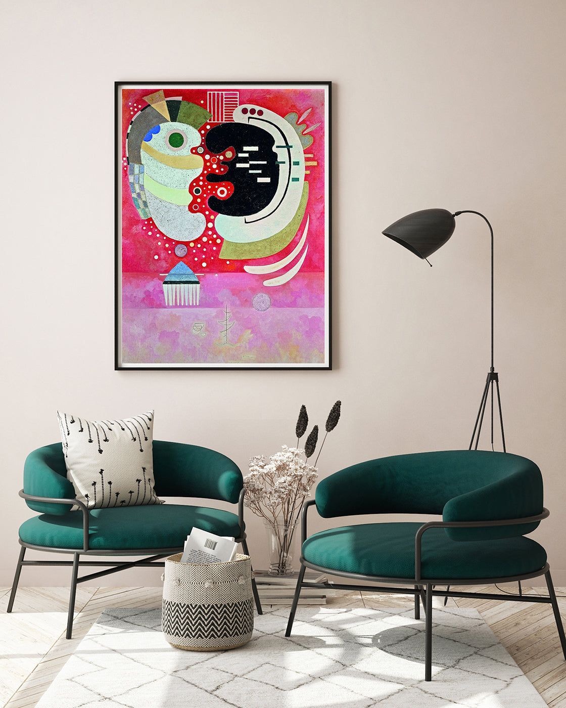 Wassily Kandinsky - Zwischen Zweien (1934)