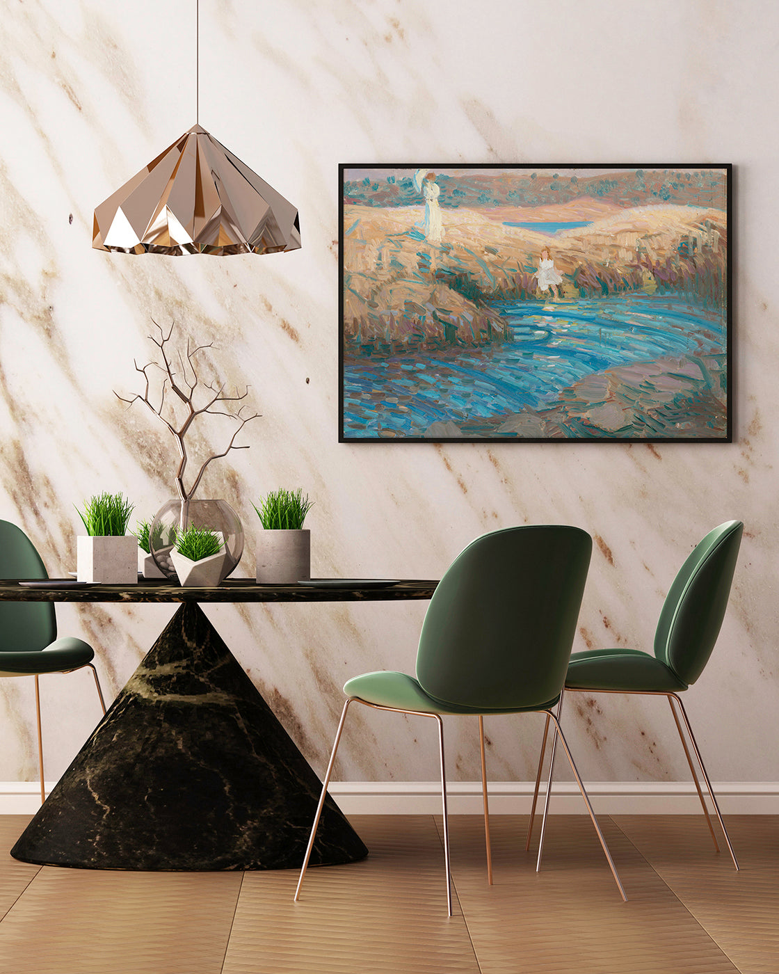 Howard Cushing - Mutter und Tochter am See