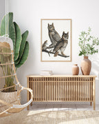 John James Audubon - Zwei Eulen