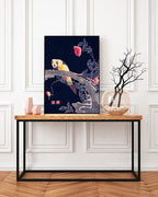 Itō Jakuchū - Vogel auf schwarzem Hintergrund