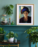 August Macke - Frauenportrait Frau des Künstlers mit Hut