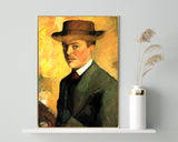 August Macke - Selbstportrait mit Hut