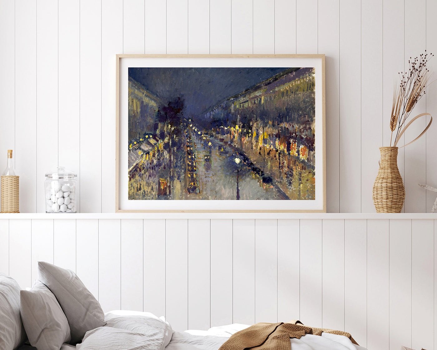 Camille Pissarro - The Boulevard Montmartre at Night