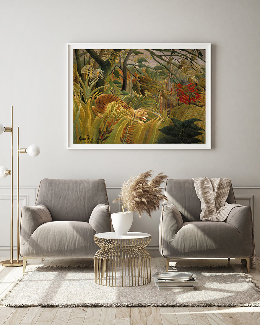 Henri Rousseau - Tiger vom tropischen Sturm überrascht